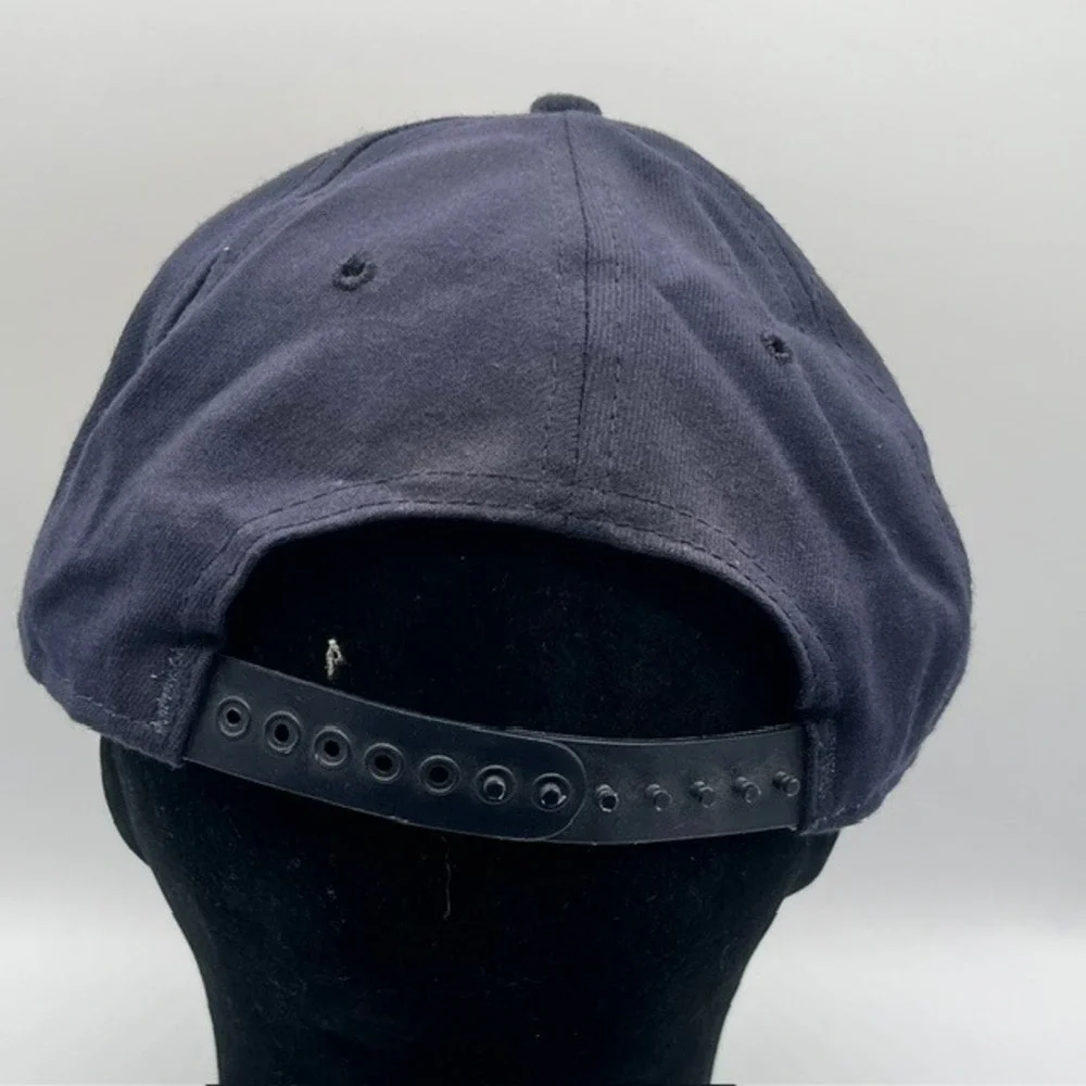 Vintage Illinois Fighting Illini Snapback Hat Navy Brown Suede Brim Made in USA